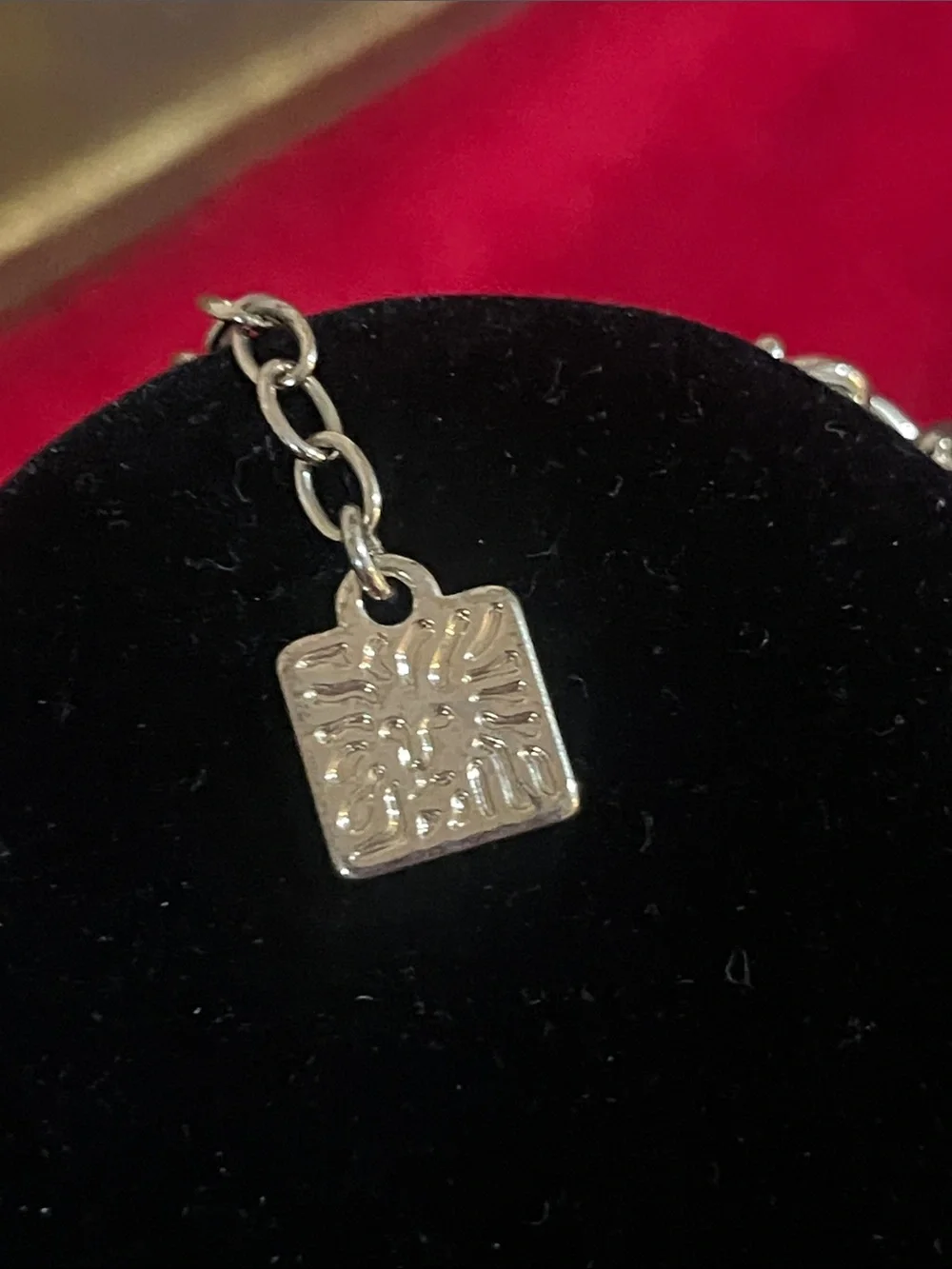 Anne Klein Red Crystal Link Necklace